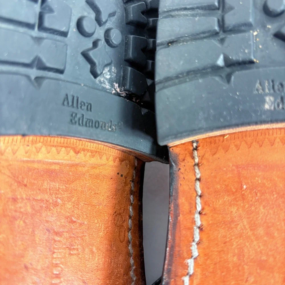 Allen Edmonds Canton Oxford Shoes  Pebble Leather Split Toe 11.5 D Vibram Sole